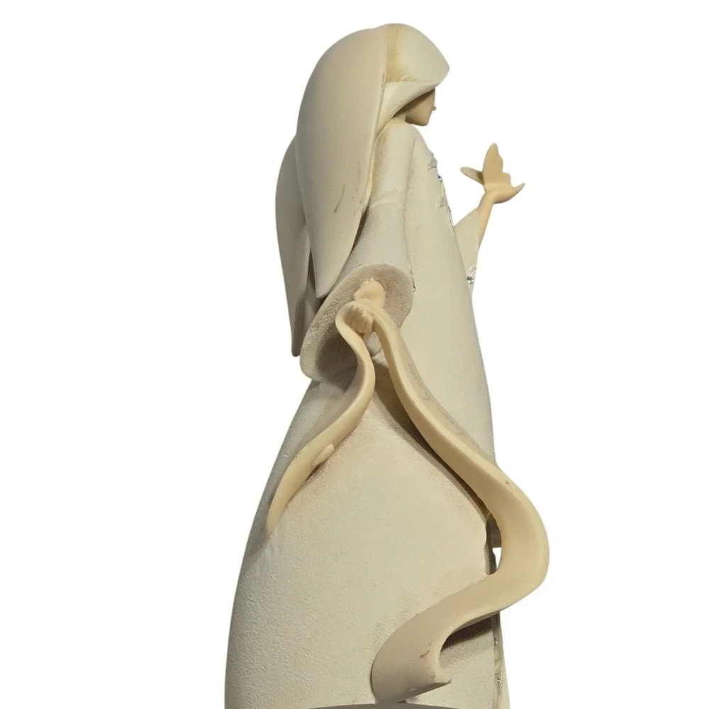 Enesco Foundations Angel Figurine Rhinestone Accent Beige Resin‎ 2009